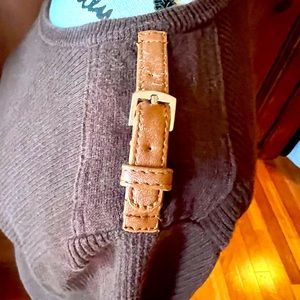 Gorgeous Ralph Lauren sweater with leather shoulder strap